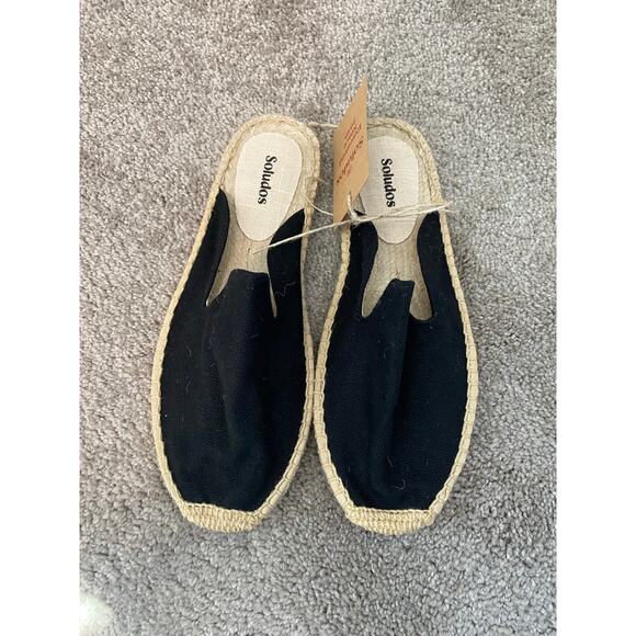 New Soludos The Dali Mule Espadrille Slide On Shoes, Black, Size 8-8.5 - Picture 2 of 4